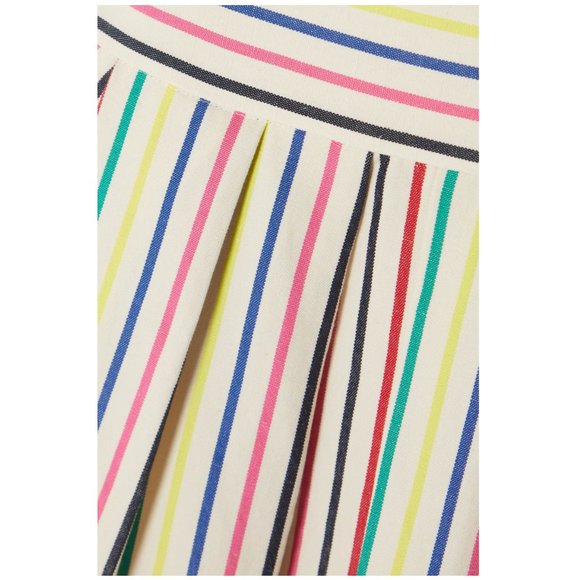 NWT Rosie Assoulin Vita Pleated Striped Cotton and Linen Blend Maxi Skirt US8 - Picture 4 of 5